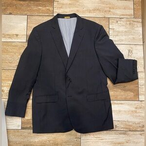 Brooks Brothers Men's Explorer Madison Fit Blazer Size 44R Black Wool Two Button